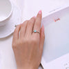 Wholesale Women's S925 Sterling Silver Inlaid Opal Dropshaped Ring With Niche Design Sense