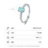 Wholesale Women's S925 Sterling Silver Inlaid Opal Dropshaped Ring With Niche Design Sense