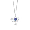 Wholesale Women's S925 Sterling Silver Inlaid Star Pendant Cross Chain Necklace