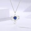 Wholesale Women's S925 Sterling Silver Inlaid Star Pendant Cross Chain Necklace