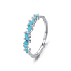 Wholesale Women's S925 Sterling Silver Inlaid Turquoise Geometric Design Ring