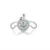 Wholesale Women's S925 Sterling Silver Inlaid Zircon Adjustable Ring With Geometric Pattern And Seiko Craft
