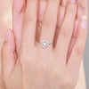 Wholesale Women's S925 Sterling Silver Inlaid Zircon Adjustable Ring With Geometric Pattern And Seiko Craft