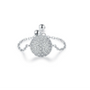 Wholesale Women's S925 Sterling Silver Inlaid Zircon Adjustable Ring With Geometric Pattern And Seiko Craft