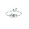 Wholesale Women's S925 Sterling Silver Inlaid Zircon Adjustable Ring With Geometric Pattern And Seiko Craft