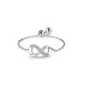 Wholesale Women's S925 Sterling Silver Inlaid Zircon Adjustable Ring With Geometric Pattern And Seiko Craft