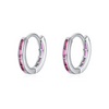 Wholesale Women's S925 Sterling Silver Inlaid Zircon Geometric Style Earrings