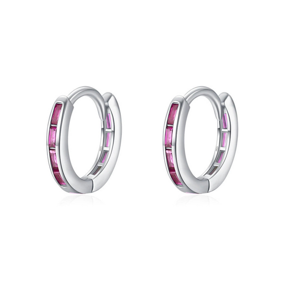Wholesale Women's S925 Sterling Silver Inlaid Zircon Geometric Style Earrings