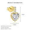 Wholesale Women's S925 Sterling Silver Inlaid Zircon Heartshaped Love Earrings