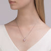 Wholesale Women's S925 Sterling Silver Inlaid Zircon Love Heart Pendant Necklace