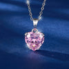 Wholesale Women's S925 Sterling Silver Inlaid Zircon Love Heart Pendant Necklace