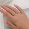 Wholesale Women's S925 Sterling Silver Inlaid Zircon Open Ring Simple Geometric Style