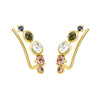 Wholesale Women's S925 Sterling Silver Inlaid Zircon Ushaped Simple Style Electroplated Earrings