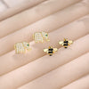 Wholesale Women's S925 Sterling Silver Inlaid Zirconium Flower And Geometric Earrings