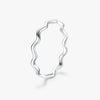 Wholesale Women's S925 Sterling Silver Ins Curve Wave Ring With Seiko Design