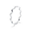 Wholesale Women's S925 Sterling Silver Ins Curve Wave Ring With Seiko Design