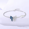 Wholesale Women's S925 Sterling Silver Insect Pattern Electroplated Butterfly Bracelet
