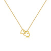 Wholesale Women's S925 Sterling Silver Interlocking Cut Out Heart Clavicle Chain Necklace With Electroplating In Retro Stylish And Classic Design