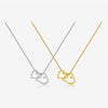 Wholesale Women's S925 Sterling Silver Interlocking Cut Out Heart Clavicle Chain Necklace With Electroplating In Retro Stylish And Classic Design