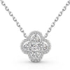 Wholesale Women's S925 Sterling Silver Jewelry Set With Clover Shape And Color Zirconium Inlaid Light Luxury Style Electroplated