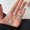 Wholesale Women's S925 Sterling Silver Jewelry Set With Clover Shape And Color Zirconium Inlaid Light Luxury Style Electroplated
