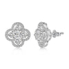 Wholesale Women's S925 Sterling Silver Jewelry Set With Clover Shape And Color Zirconium Inlaid Light Luxury Style Electroplated