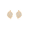 Wholesale Women's S925 Sterling Silver Leaf Earrings With Electroplating Simple Fresh Style