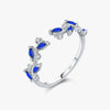 Wholesale Women's S925 Sterling Silver Leaf Ring With Electroplating And Romantic Style