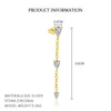 Wholesale Women's S925 Sterling Silver Leaf Style Earrings With Zirconium Tassel
