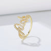 Wholesale Women's S925 Sterling Silver Letter Ring With Microencrusted Zircon And Highend Design