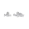 Wholesale Women's S925 Sterling Silver Light Luxury Earrings With Geometric Letters Numbers Text Electroplated