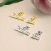 Wholesale Women's S925 Sterling Silver Light Luxury Earrings With Geometric Letters Numbers Text Electroplated