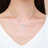 Wholesale Women's S925 Sterling Silver Light Luxury Flower Cross Chain Necklace With Seiko Design