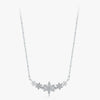 Wholesale Women's S925 Sterling Silver Light Luxury Flower Cross Chain Necklace With Seiko Design