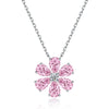 Wholesale Women's S925 Sterling Silver Light Luxury Flower Pattern Diamond Inlaid Clavicle Necklace