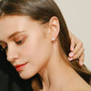 Wholesale Women's S925 Sterling Silver Light Luxury Geometric Earrings Set With Precious Stones