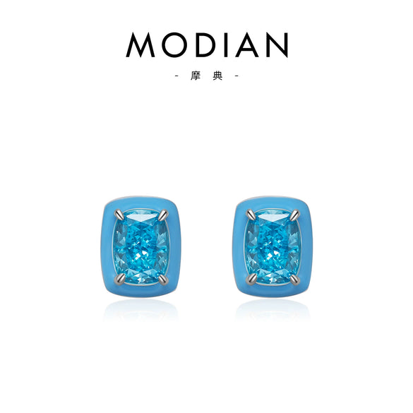 Wholesale Women's S925 Sterling Silver Light Luxury Geometric Imitation Diamond Earrings