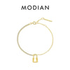 Wholesale Women's S925 Sterling Silver Light Luxury Rectangular Tail Bracelet With Metal Lock And Electroplating Design