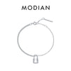 Wholesale Women's S925 Sterling Silver Light Luxury Rectangular Tail Bracelet With Metal Lock And Electroplating Design