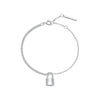 Wholesale Women's S925 Sterling Silver Light Luxury Rectangular Tail Bracelet With Metal Lock And Electroplating Design