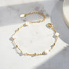 Wholesale Women's S925 Sterling Silver Love Adjustable Bracelet With Natural Mother Shell And Flower Pattern