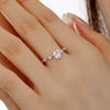 Wholesale Women's S925 Sterling Silver Love Heart Shape Zirconium Inlay Electroplated Ring Jewelry