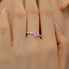 Wholesale Women's S925 Sterling Silver Love Heart Shape Zirconium Inlay Electroplated Ring Jewelry