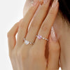 Wholesale Women's S925 Sterling Silver Love Heart Shape Zirconium Inlay Electroplated Ring Jewelry