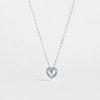 Wholesale Women's S925 Sterling Silver Love Hollow Pendant Necklace With Geometric Pattern And Electroplated Finish