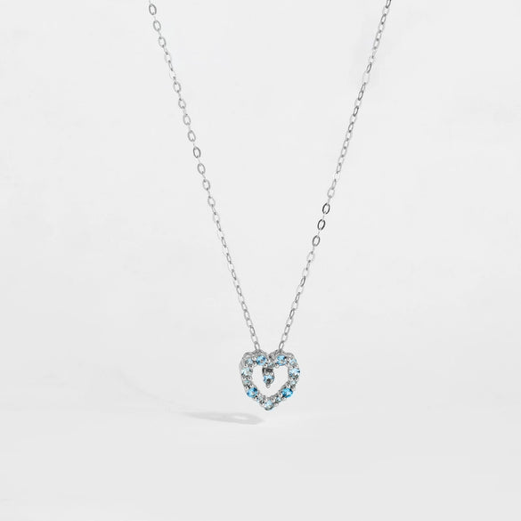 Wholesale Women's S925 Sterling Silver Love Hollow Pendant Necklace With Geometric Pattern And Electroplated Finish