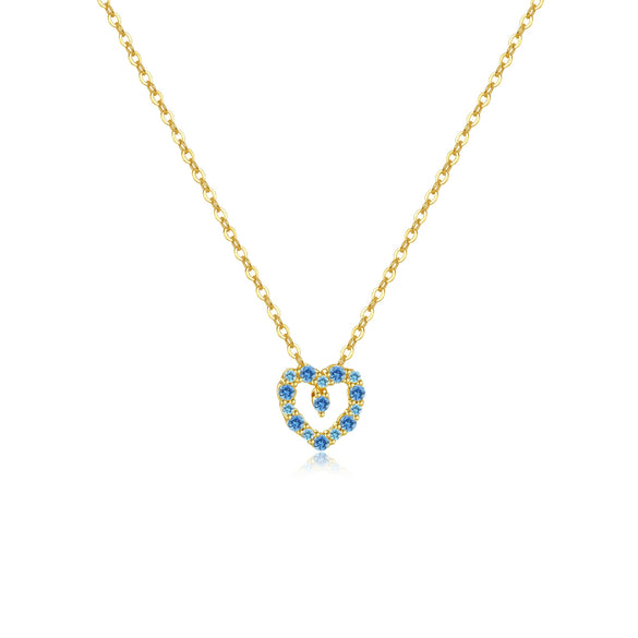 Wholesale Women's S925 Sterling Silver Love Hollow Pendant Necklace With Geometric Pattern And Electroplated Finish