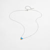 Wholesale Women's S925 Sterling Silver Love Pendant Necklace With Gold Enamel And Geometric Pattern Electroplated