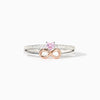 Wholesale Women's S925 Sterling Silver Love Shape Geometric Ring With Electroplating