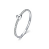 Wholesale Women's S925 Sterling Silver Love Star Geometric Heart Shape Inlaid Zircon Fashion Ring